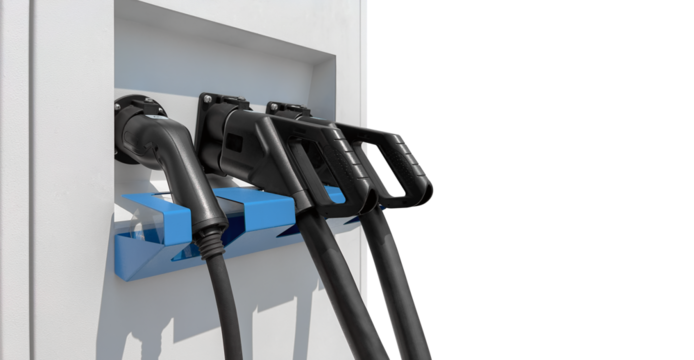 Close up Electric Vehicle Charger  type AC and DC isolated