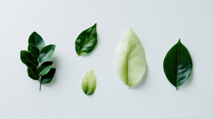 Fototapeta premium Professional Green Leaf Assortment Authentic Nature Content for Sustainable Branding and Wellness Marketing