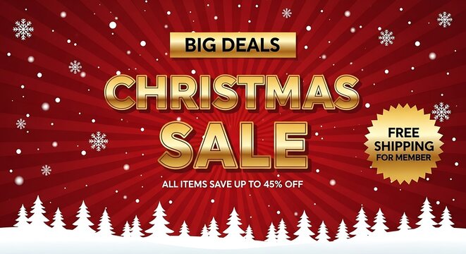 Discover big deals this Christmas with a festive sale offering free shipping, shop now and save up to 45% off all items for a limited time