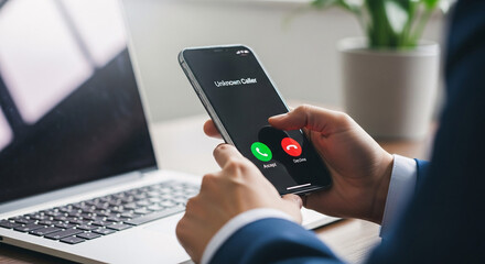 Mobile Banking Hands Using Phone for Financial Transaction