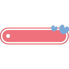 Cute Horizontal Text Box Illustration