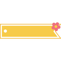 Cute Horizontal Text Box Illustration