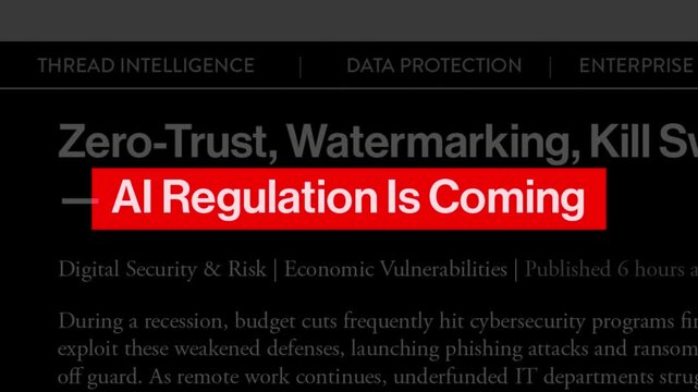 AI Regulation Is Coming &mdash; Tech & Policy News Headline Text Animation