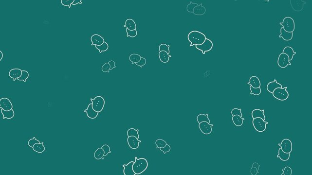 chat icon pattern motion graphic video