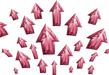 上昇する矢印・拡散