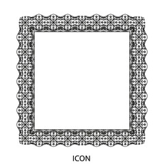 Elegant ornate silver square frame with intricate floral pattern