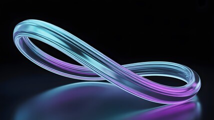 Futuristic 3D Abstract Neon Wave Background