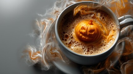 Festive halloween drink close-up