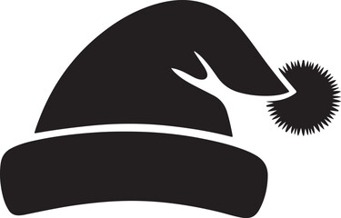 Santa Hat Silhouette – Christmas Accessory Icon