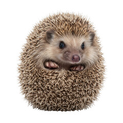Obraz premium Adorable hedgehog peeks, curious and cute!