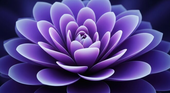 Abstract purple flower on dark - Powered by Adobe