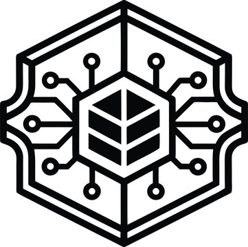 Decentralized autonomous organization banner vector logo for fintech concepts