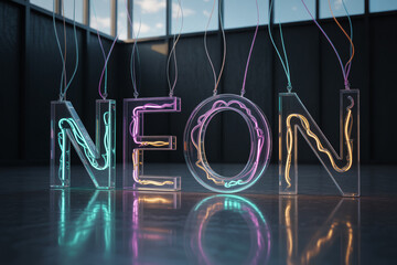 Illuminate your designs with stunning neon typography, perfect for vibrant branding, eye-catching displays, and modern creative projects with glowing color accents