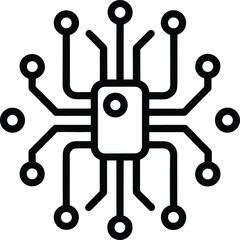 Central processing unit with interconnected pins for electronic systems