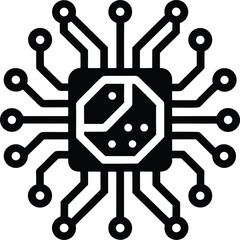 Central processing unit computer chip microchip with integrated circuit and connections