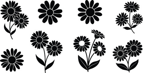 Obraz premium Flower icon collection - vector illustration