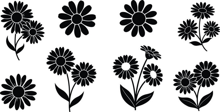 Flower icon collection - vector illustration