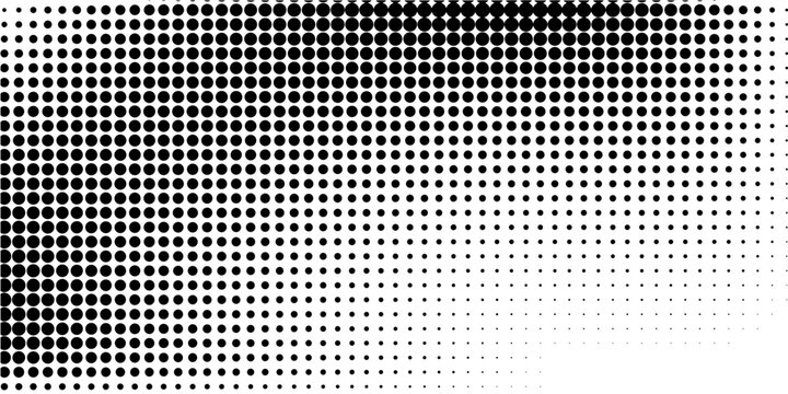 Set of halftone dots gradient pattern texture isolated on white background. Straight dotted spots using halftone circle dot raster texture. Vector blot half tone collection.