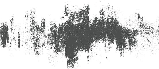 Dark gray textured grunge overlay on white background vector