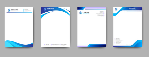 Abstract Letterhead Design Modern Business Letterhead Design Template. Business style letter head templates for your project design. Vector illustration