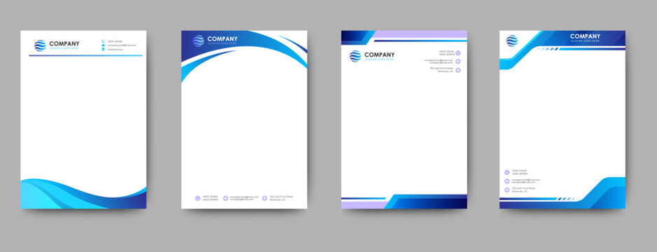 Abstract Letterhead Design Modern Business Letterhead Design Template. Business style letter head templates for your project design. Vector illustration