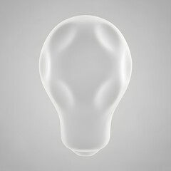 Abstract White Bulb Shape with Dimpled Surface, Clean and Modern Design