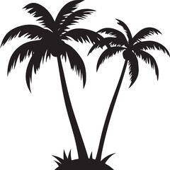 Palm Silhouette Clipart Set