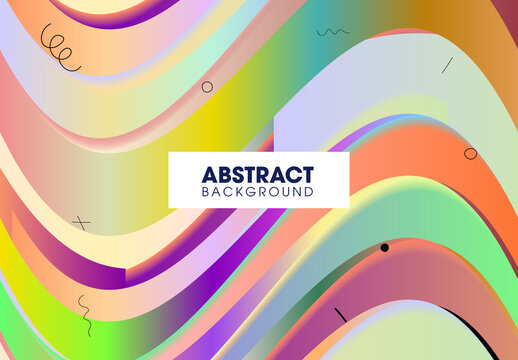 Flowing Abstract Colorful Ribbon Wave Background