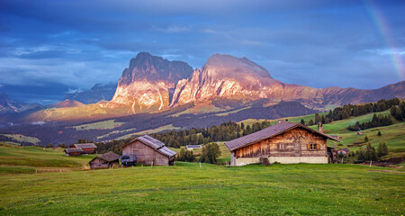 Dolomites, the southem tyrol. Val di Funes.Italy