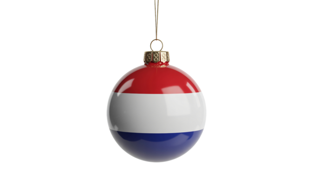 Celebrate Dutch pride with a festive Christmas ornament featuring the vibrant colors of the Netherlands flag, perfect for holiday decor