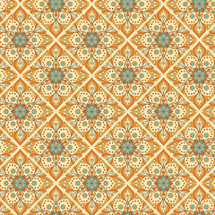 Seamless hand drawn mandala pattern.