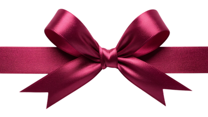 Elegant satin bow in rich magenta, perfect for adding a touch of luxury and celebration to any gift or design project.