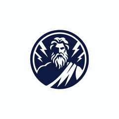 Zeus God Lightning Logo