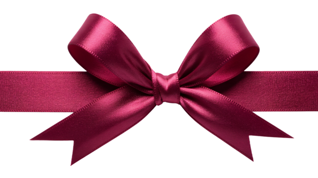 Elegant satin bow in rich magenta, perfect for adding a touch of luxury and celebration to any gift or design project.