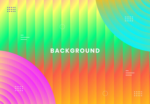 Vibrant Abstract Radial and Striped Geometric Background
