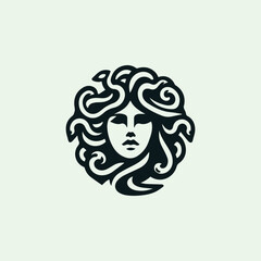 Medusa Gorgon Goddess Logo