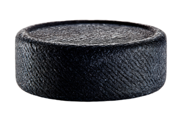 Hockey puck isolated on white.