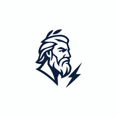 Zeus God Lightning Logo