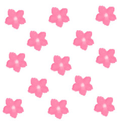 seamless pattern with pink flowers