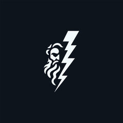 Zeus God Lightning Logo