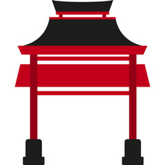 Asian Gate Illustration