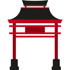 Asian Gate Illustration