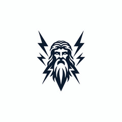 Zeus God Lightning Logo
