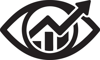 Vision check chart icon, eye test, optometry, eyesight evaluation, health, editable EPS vector.