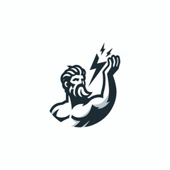 Zeus God Lightning Logo