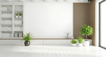 Cozy living room with wooden walls and floors, featuring a comfortable armchair and a console table with flowers.