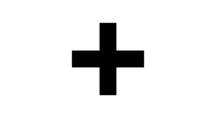 Obraz premium Black plus sign