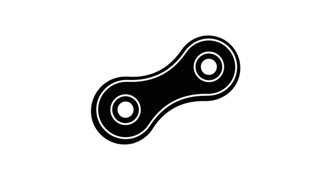 Black bicycle chain link