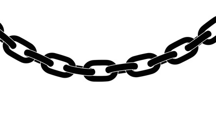 Obraz premium Curved black chain links