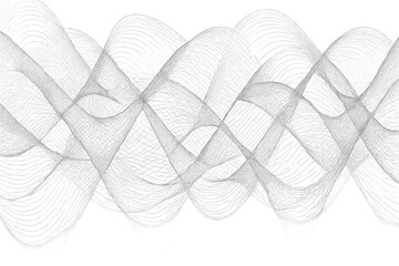 Abstract wave pattern forming complex interwoven lines and dynamic flow, transparent background